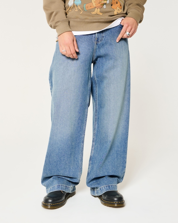 Medium Wash Super Baggy Jeans, Medium Wash view 2