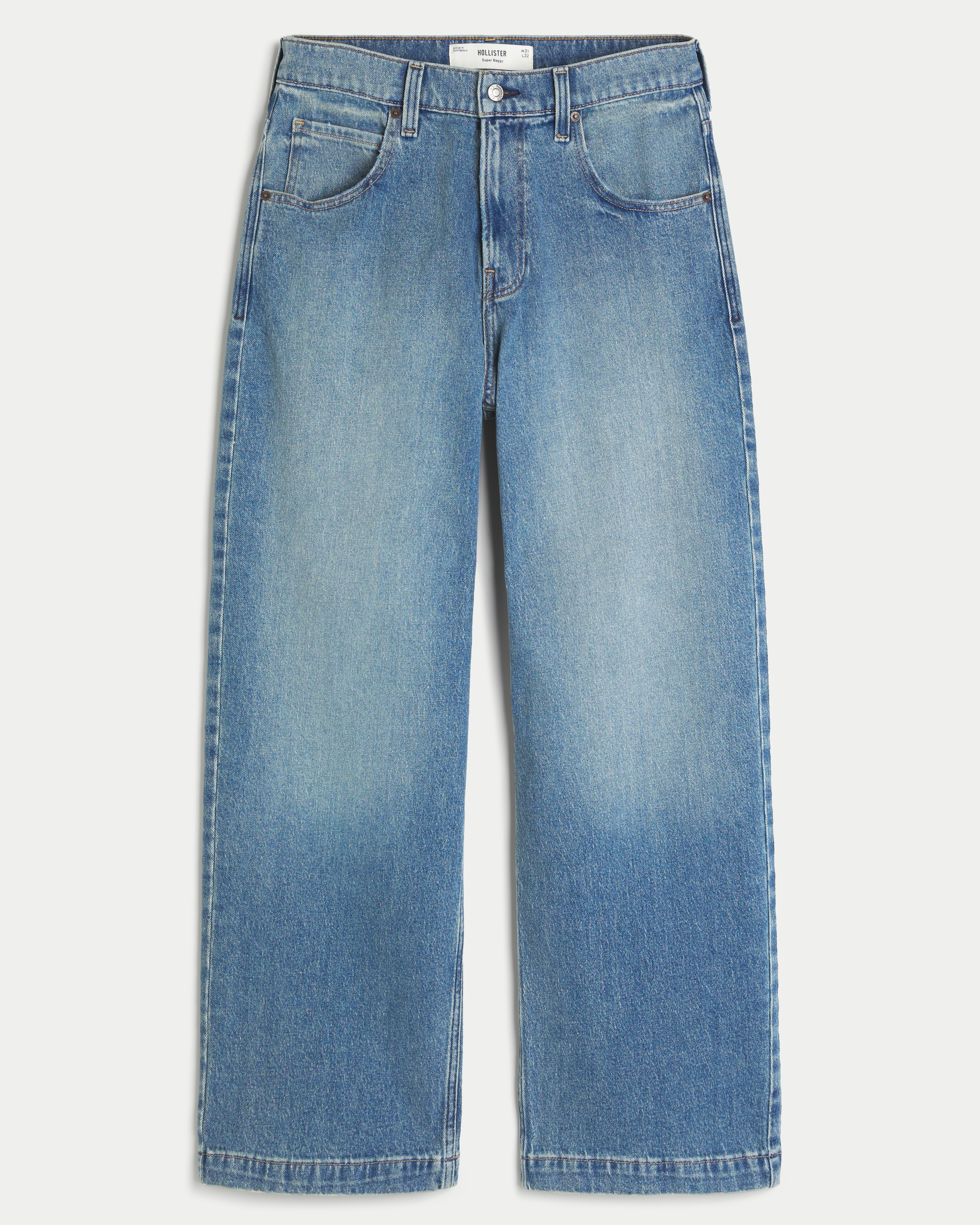 Medium Wash Super Baggy Jeans