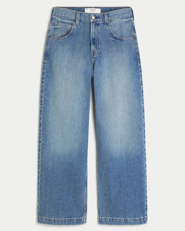 Medium Wash Super Baggy Jeans, Medium Wash view 1