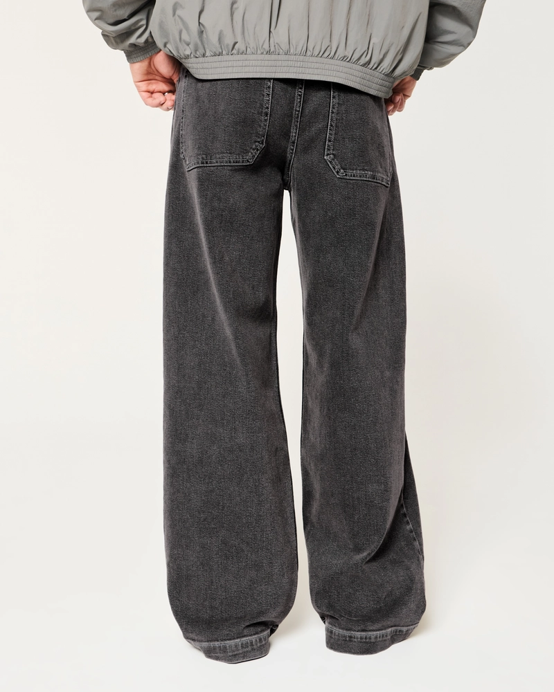 Washed Black Super Baggy Jeans