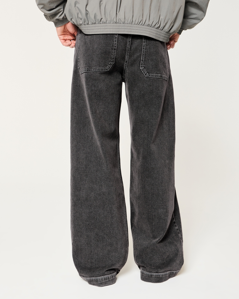 Washed Black Super Baggy Jeans