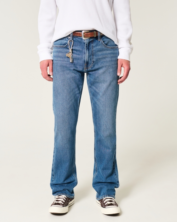 Medium Wash Bootcut Jeans, Rinse view 2