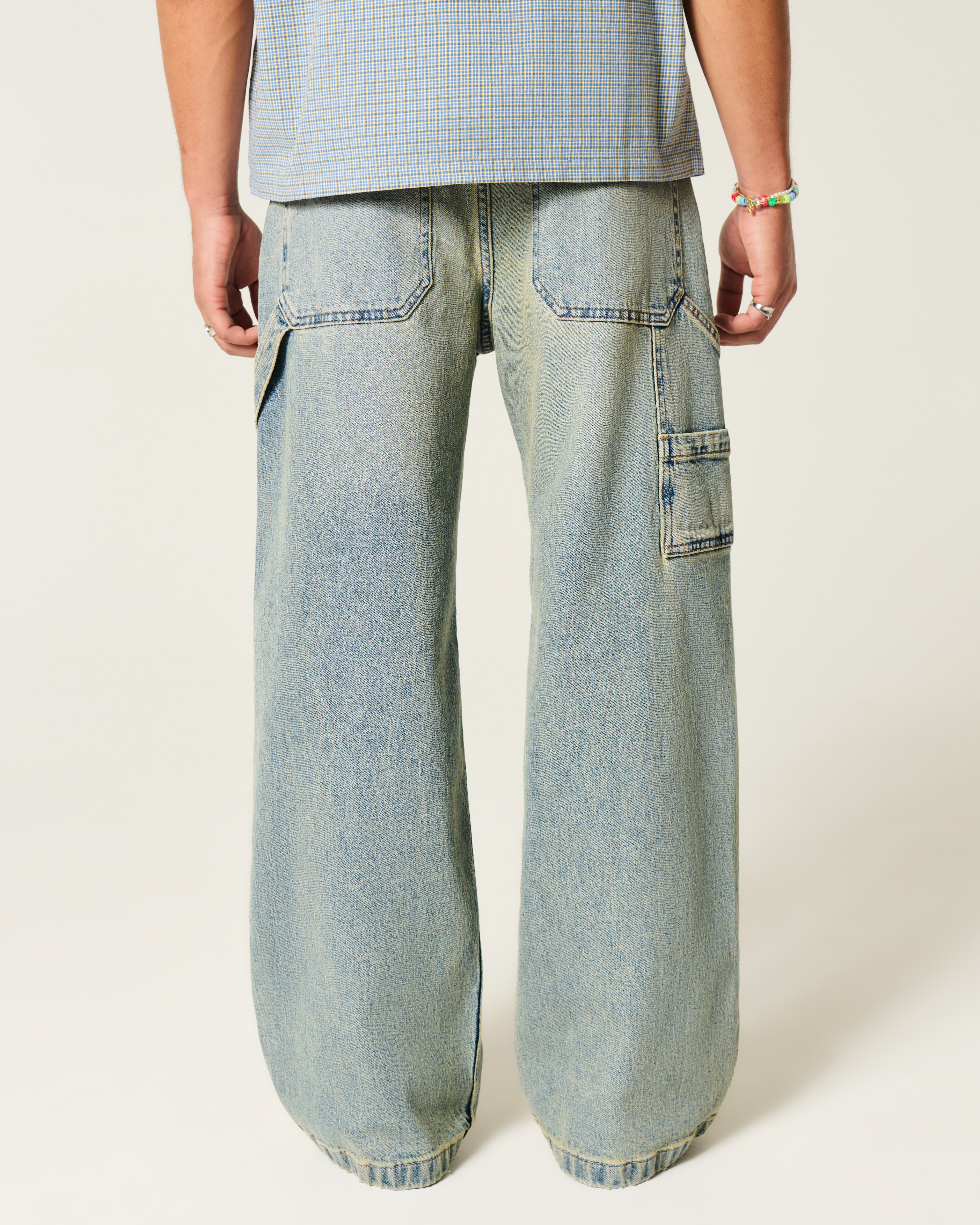 Medium Wash Super Baggy Painter Jeans