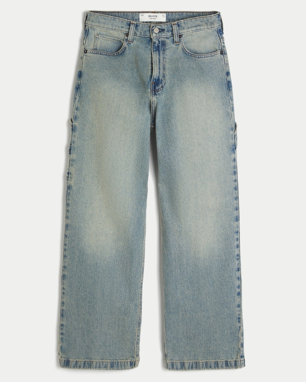 Medium Wash Super Baggy Painter Jeans, Tinted Medium view 1