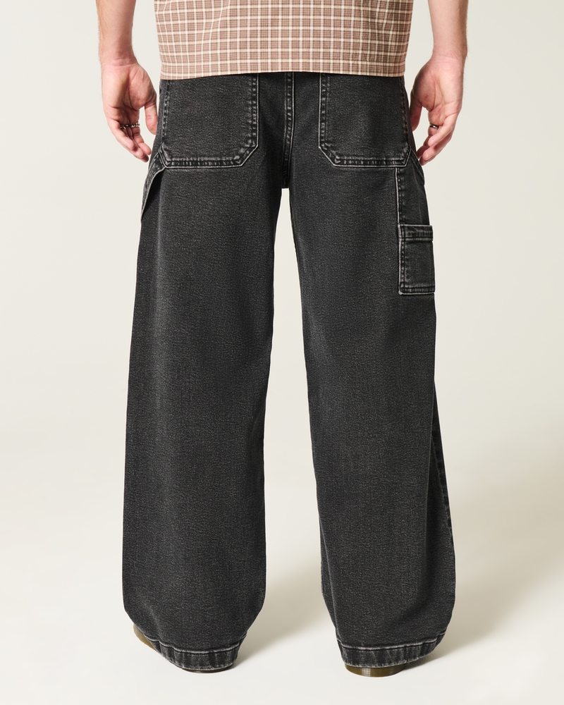 Washed Black Super Baggy Painter Jeans