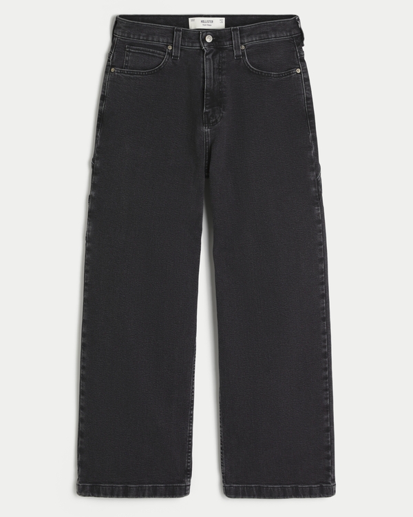 Washed Black Super Baggy Painter Jeans, Washed Black view 1