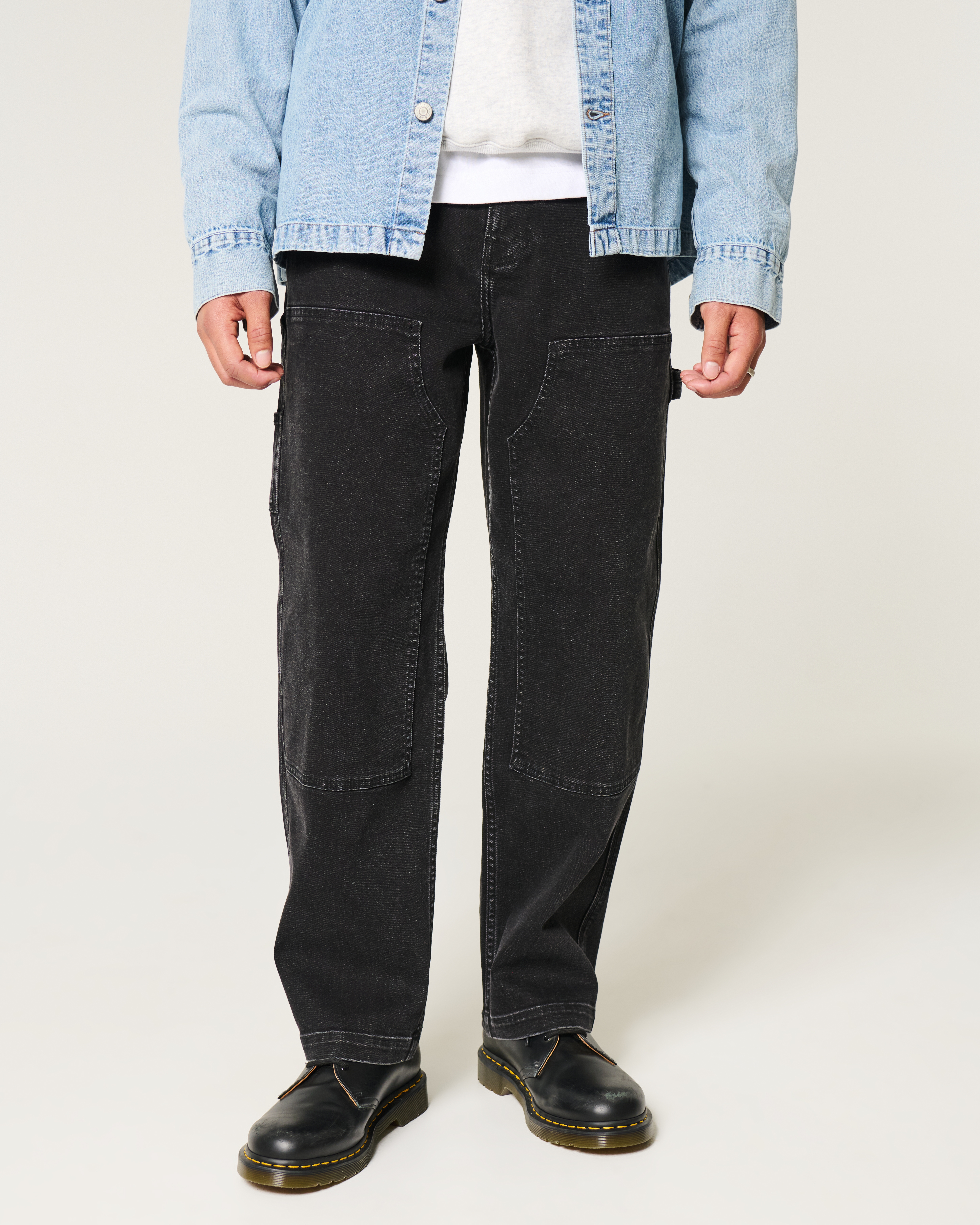 Black Baggy Carpenter Jeans