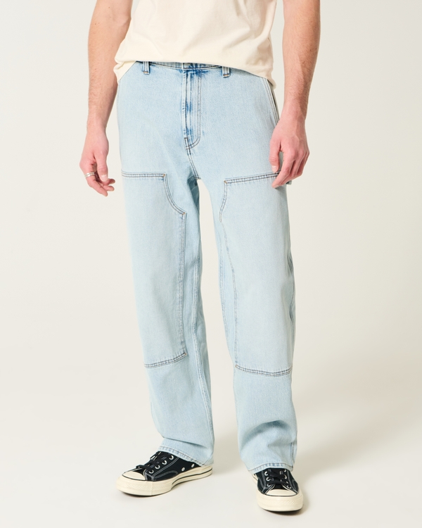 Light Wash Baggy Carpenter Jeans, Light view 2