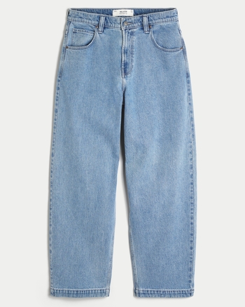 Men's Medium Wash Skater Baggy Jeans | Men's Bottoms | HollisterCo.com