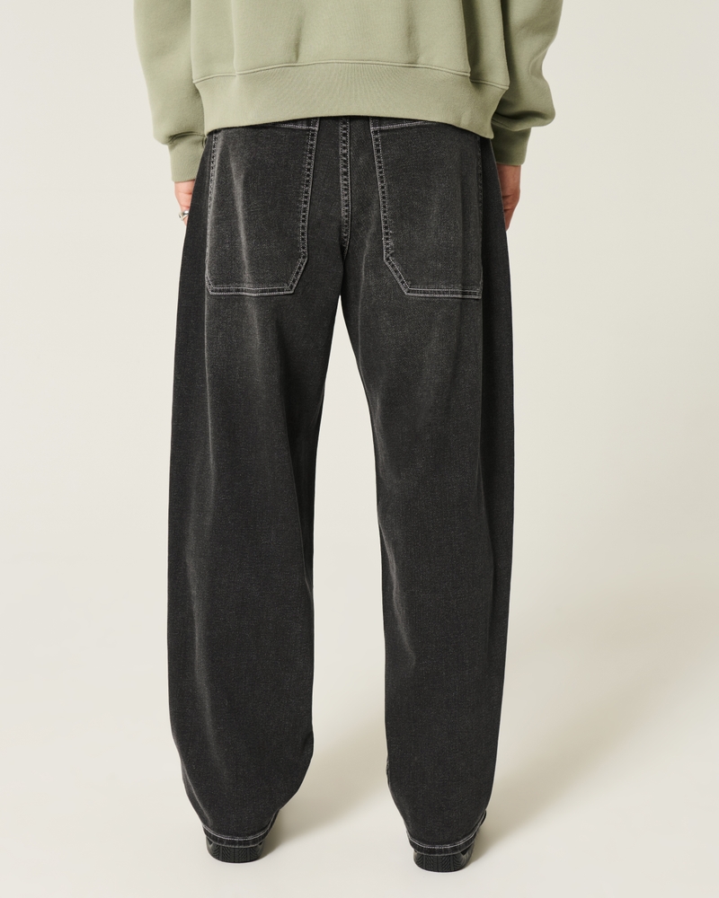 Washed Black Baggy Skater Jeans