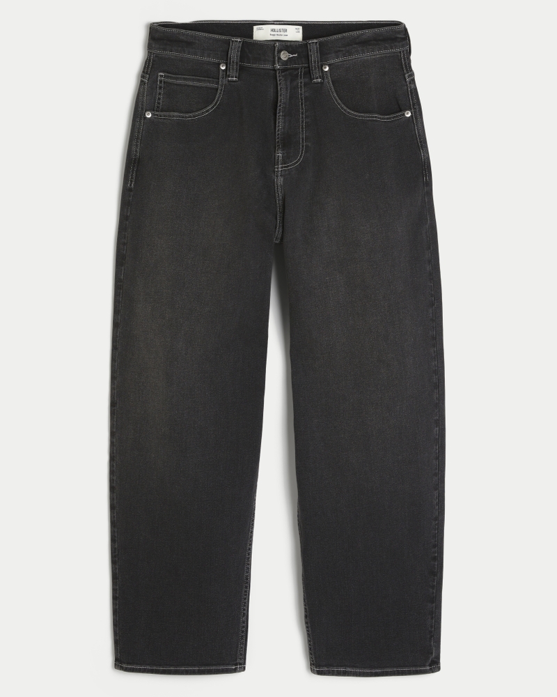 Washed Black Baggy Skater Jeans