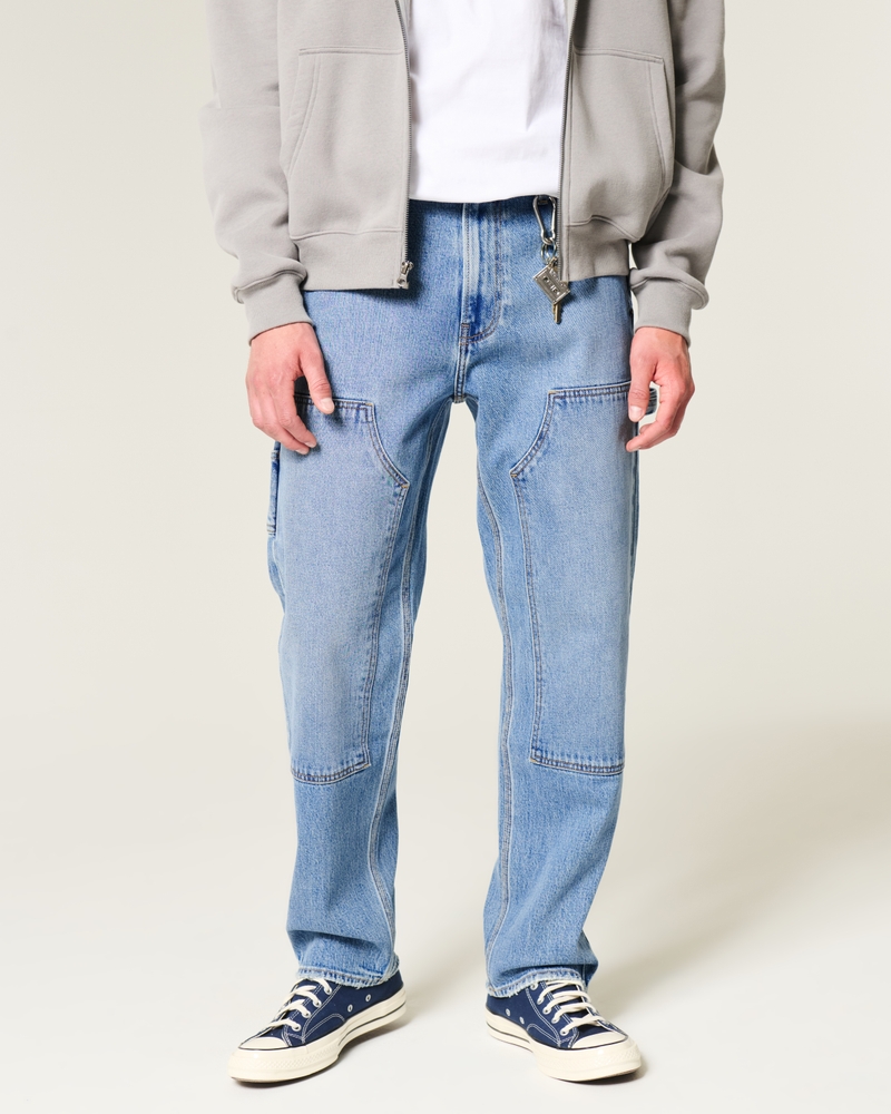 Medium Wash Loose Carpenter Jeans