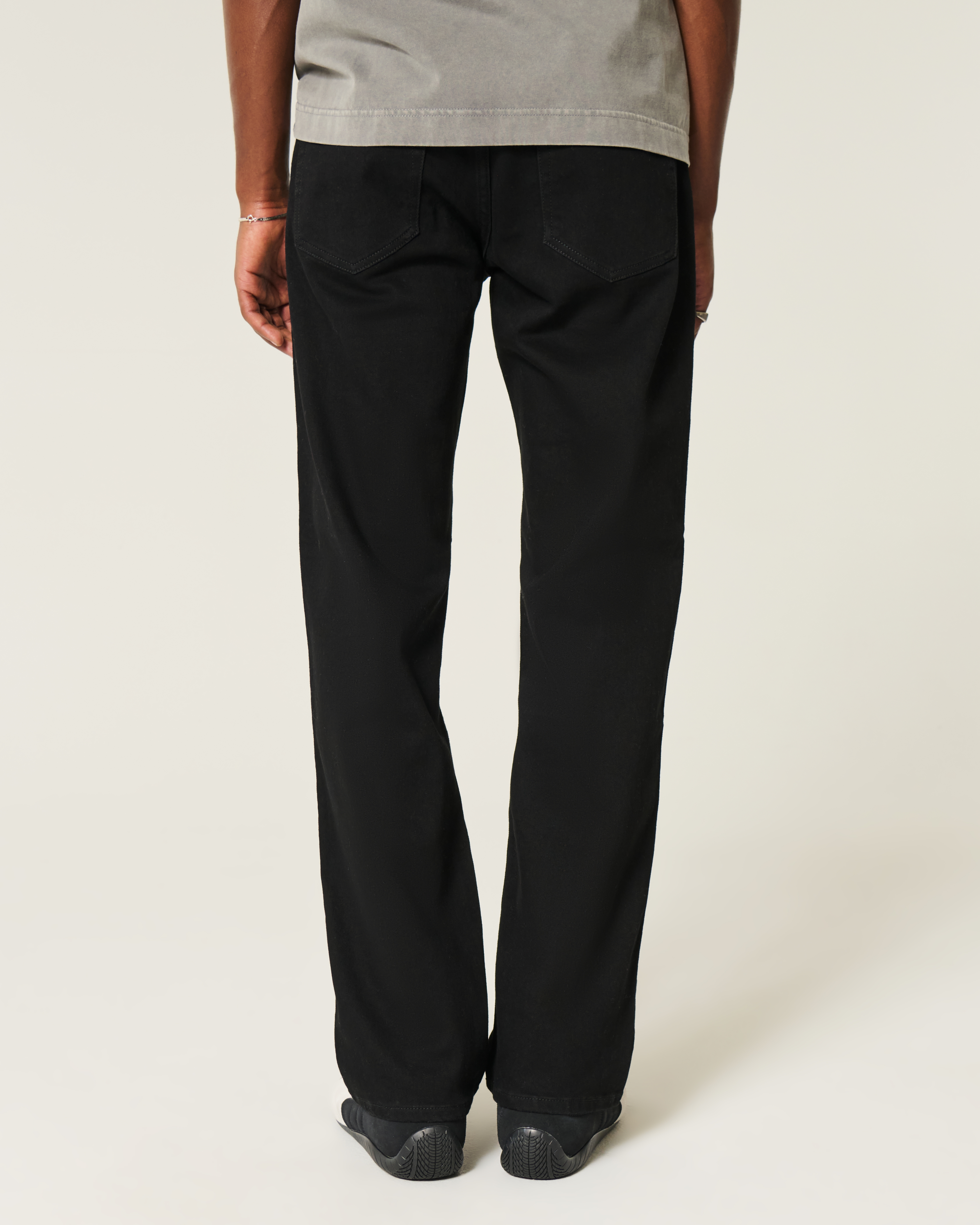 Black No Fade Straight Jeans