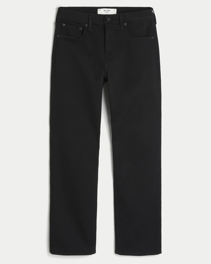 Black No Fade Straight Jeans