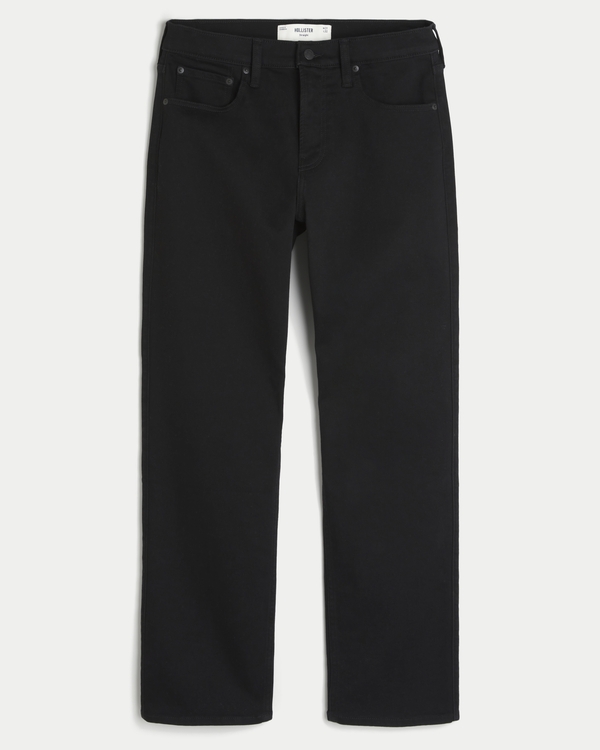 Black No Fade Straight Jeans, Black view 1