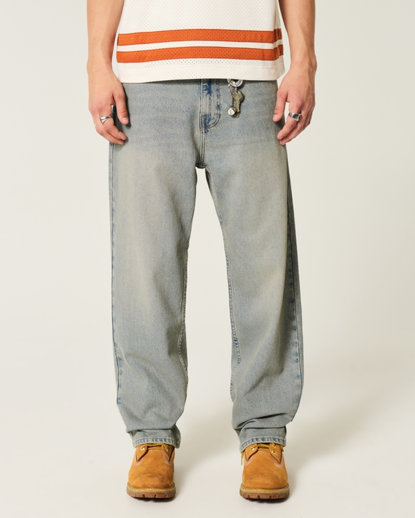 Light Wash Baggy Jeans, Light With Tint view 2
