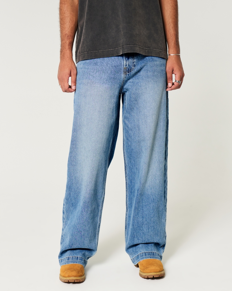 Medium Wash Super Baggy Jeans
