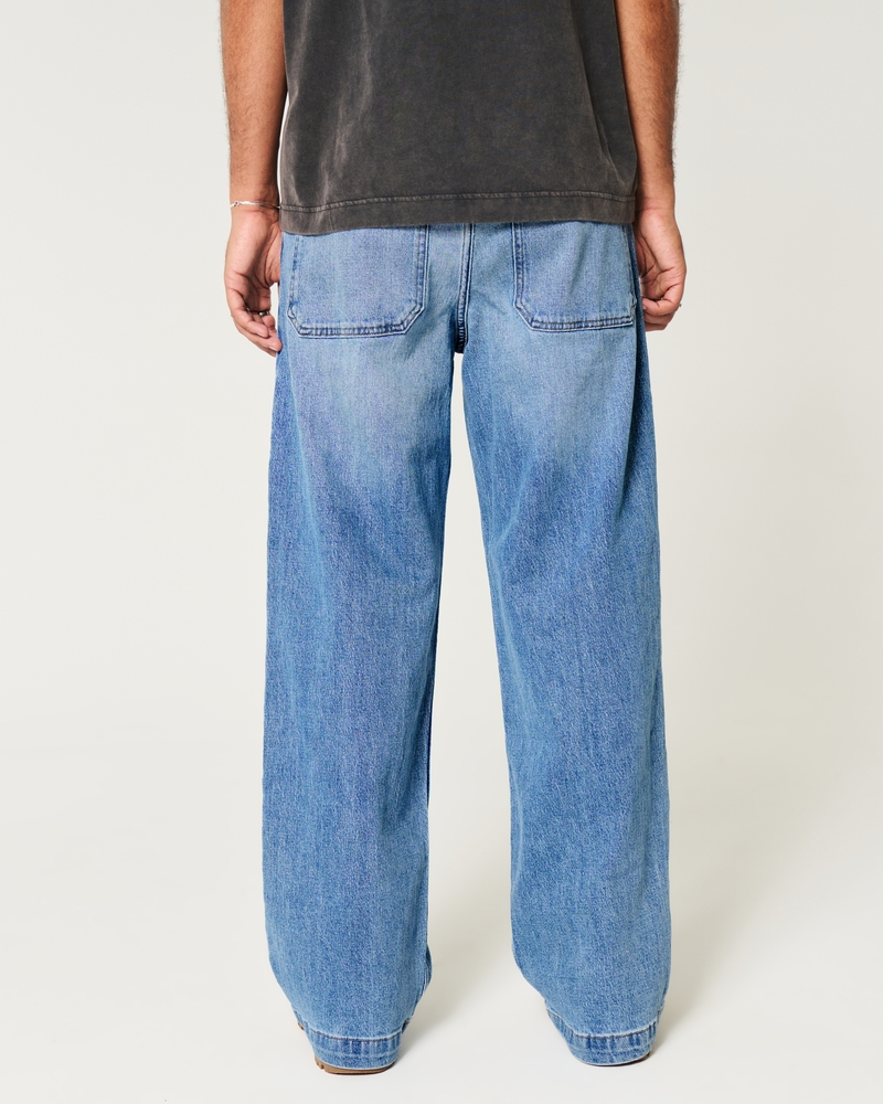 Medium Wash Super Baggy Jeans