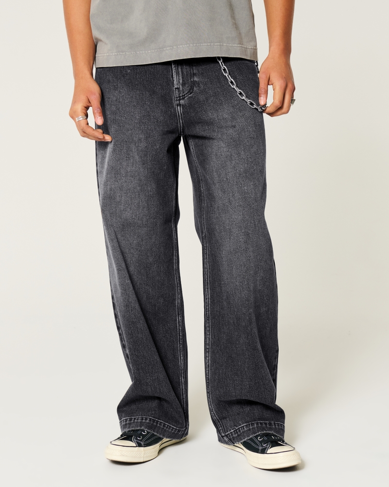 Washed Black Super Baggy Jeans