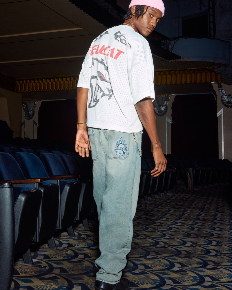 Washed Denim Skater Jacket