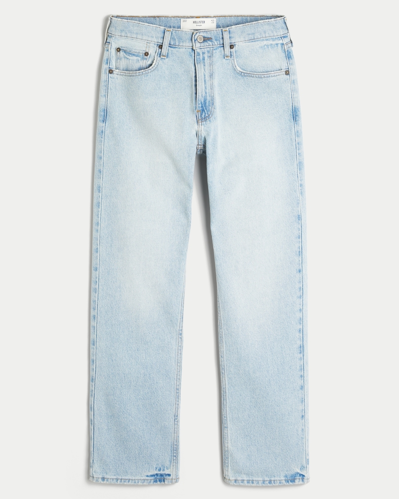 Light Wash Straight Jeans