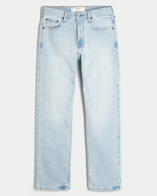 Light Wash Straight Jeans, Light view 1