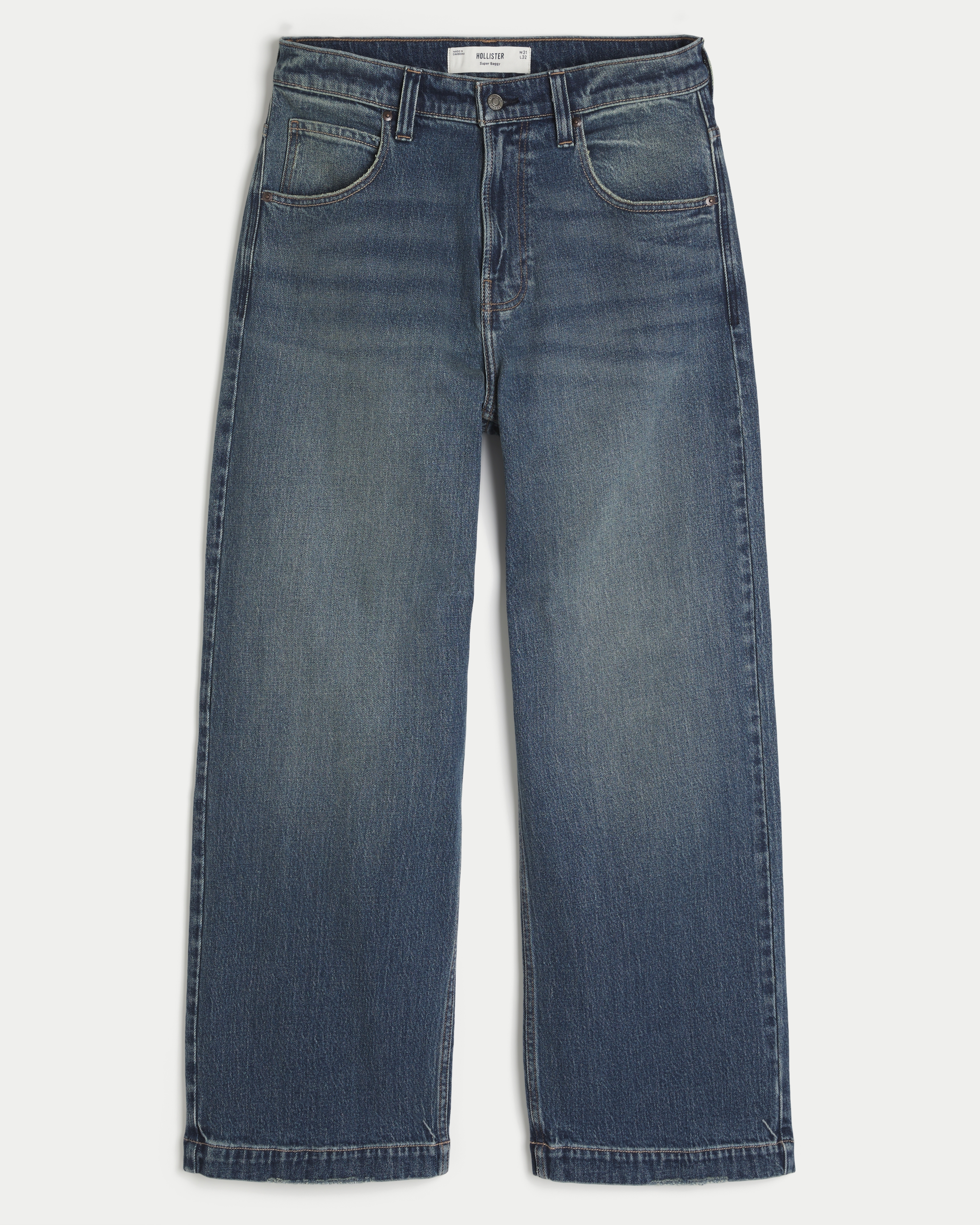 Dark Wash Dice Graphic Super Baggy Jeans