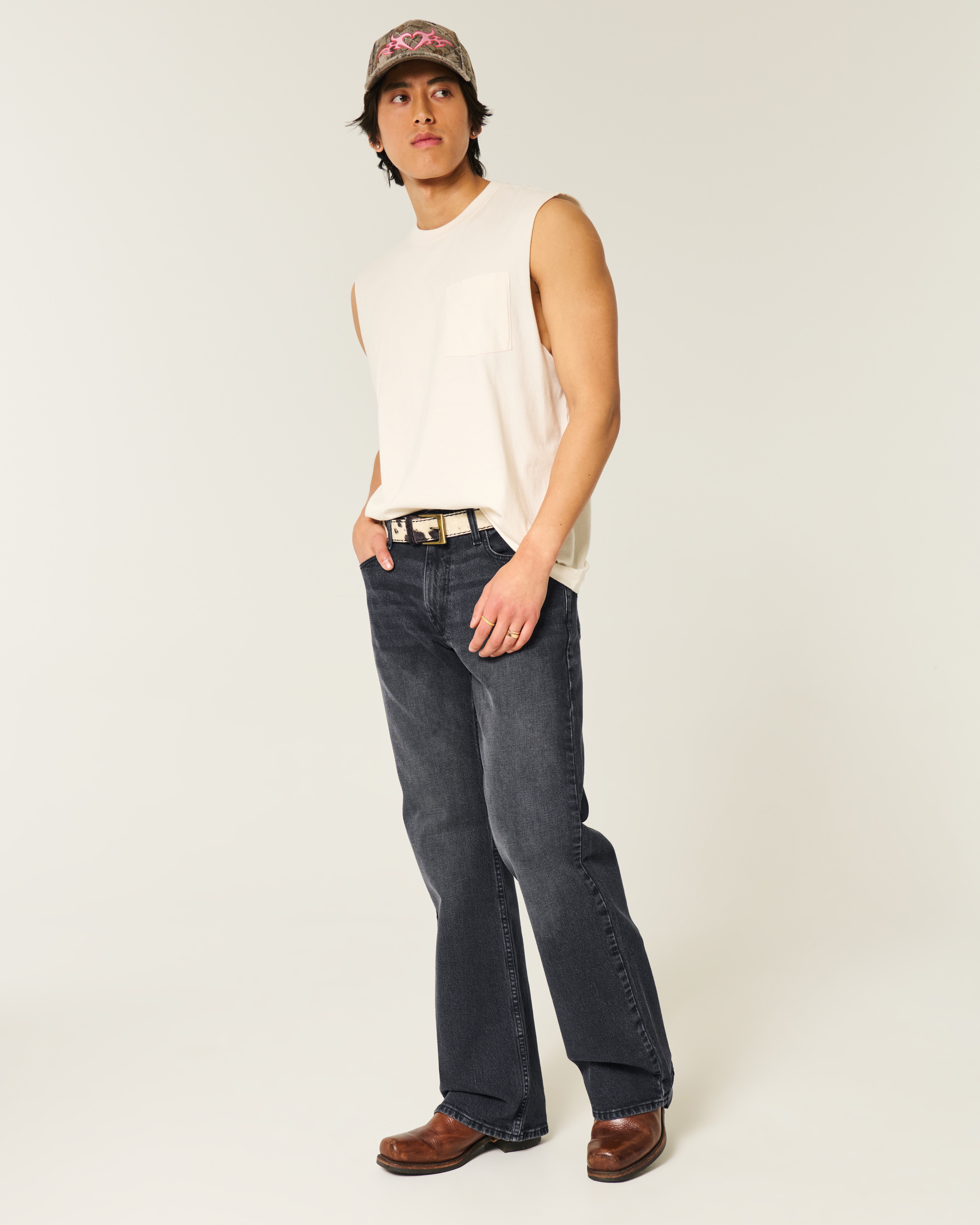 Washed Black Relaxed Boot Jeans