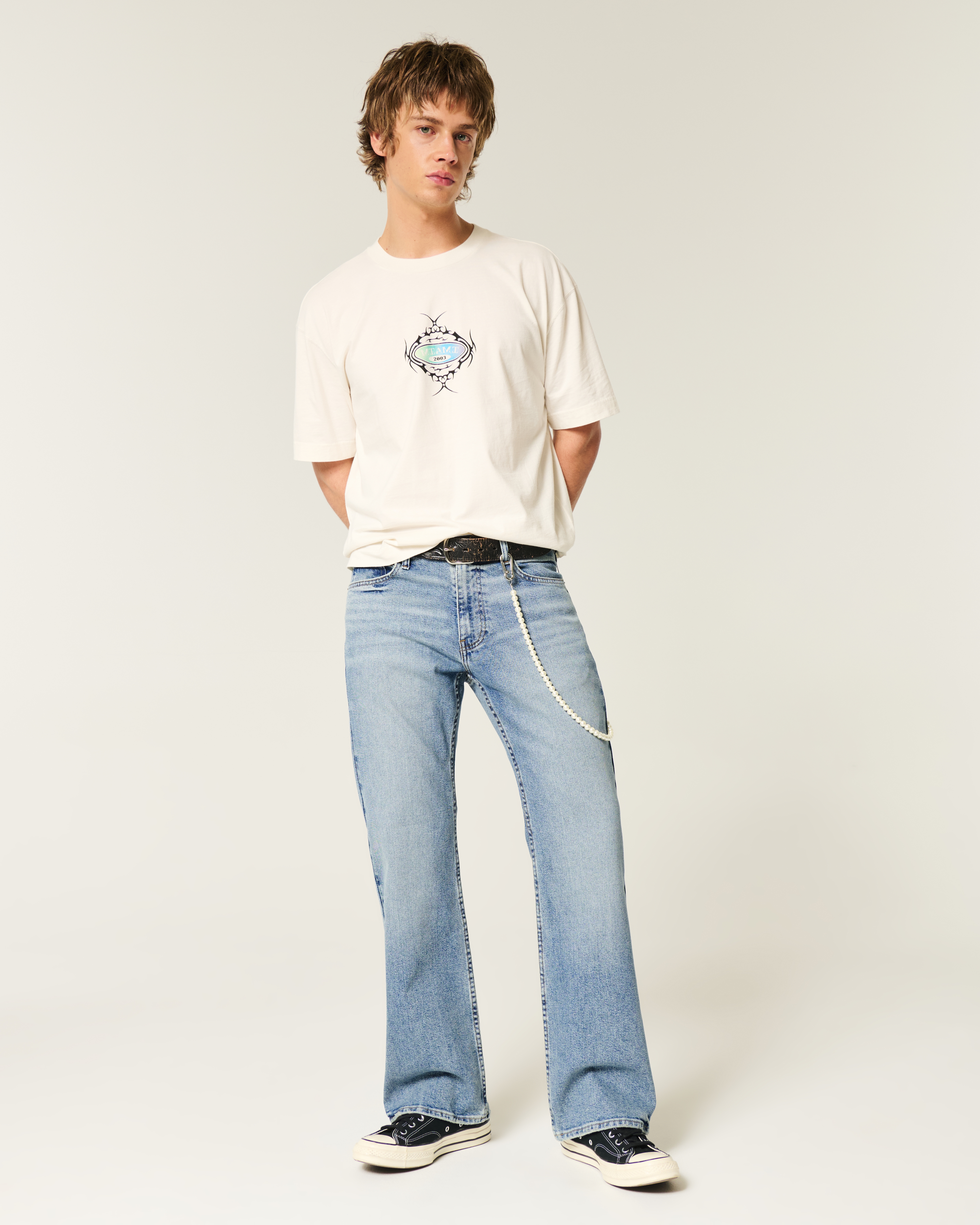 Medium Wash Relaxed Bootcut Jeans