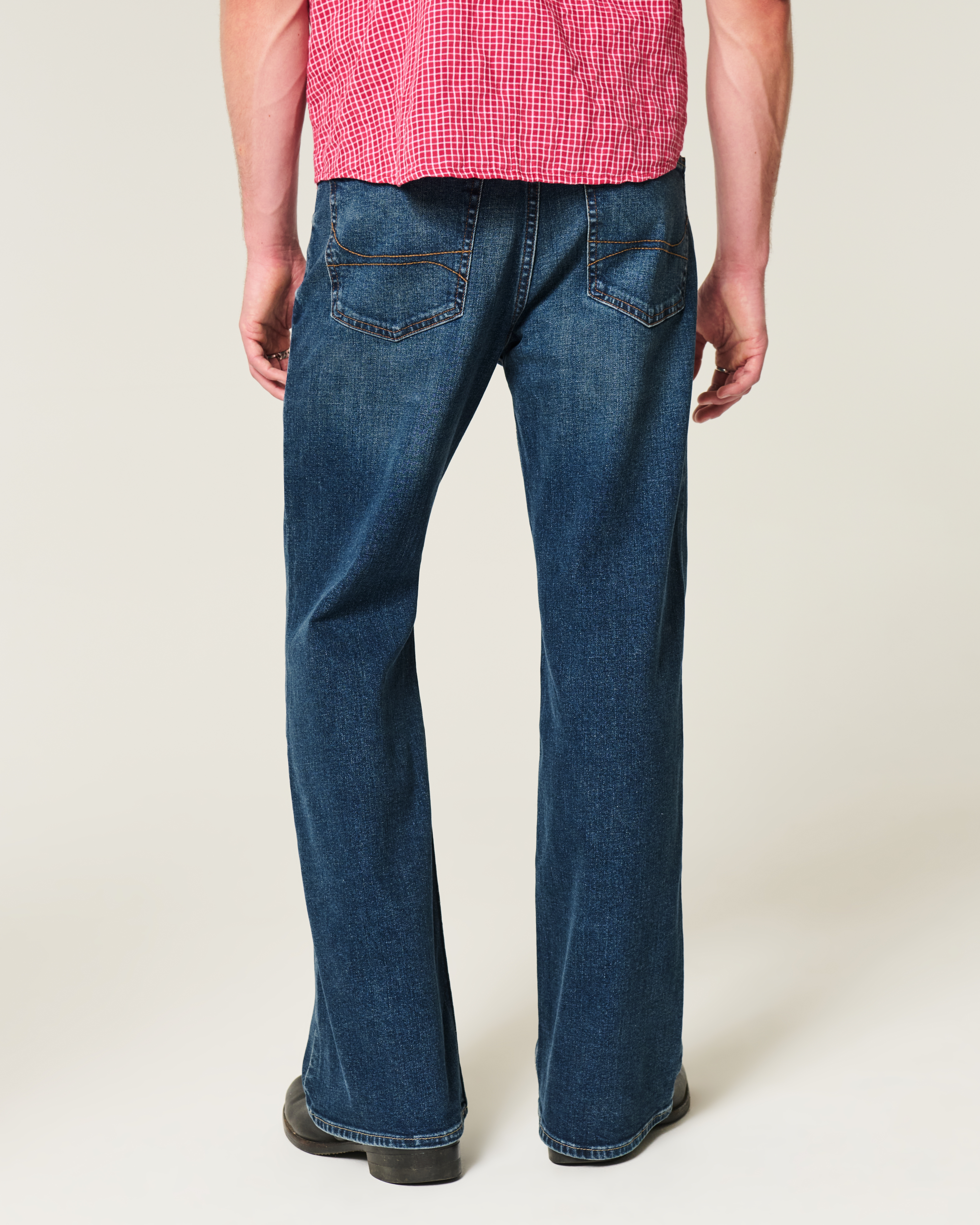 Dark Wash Relaxed Bootcut Jeans