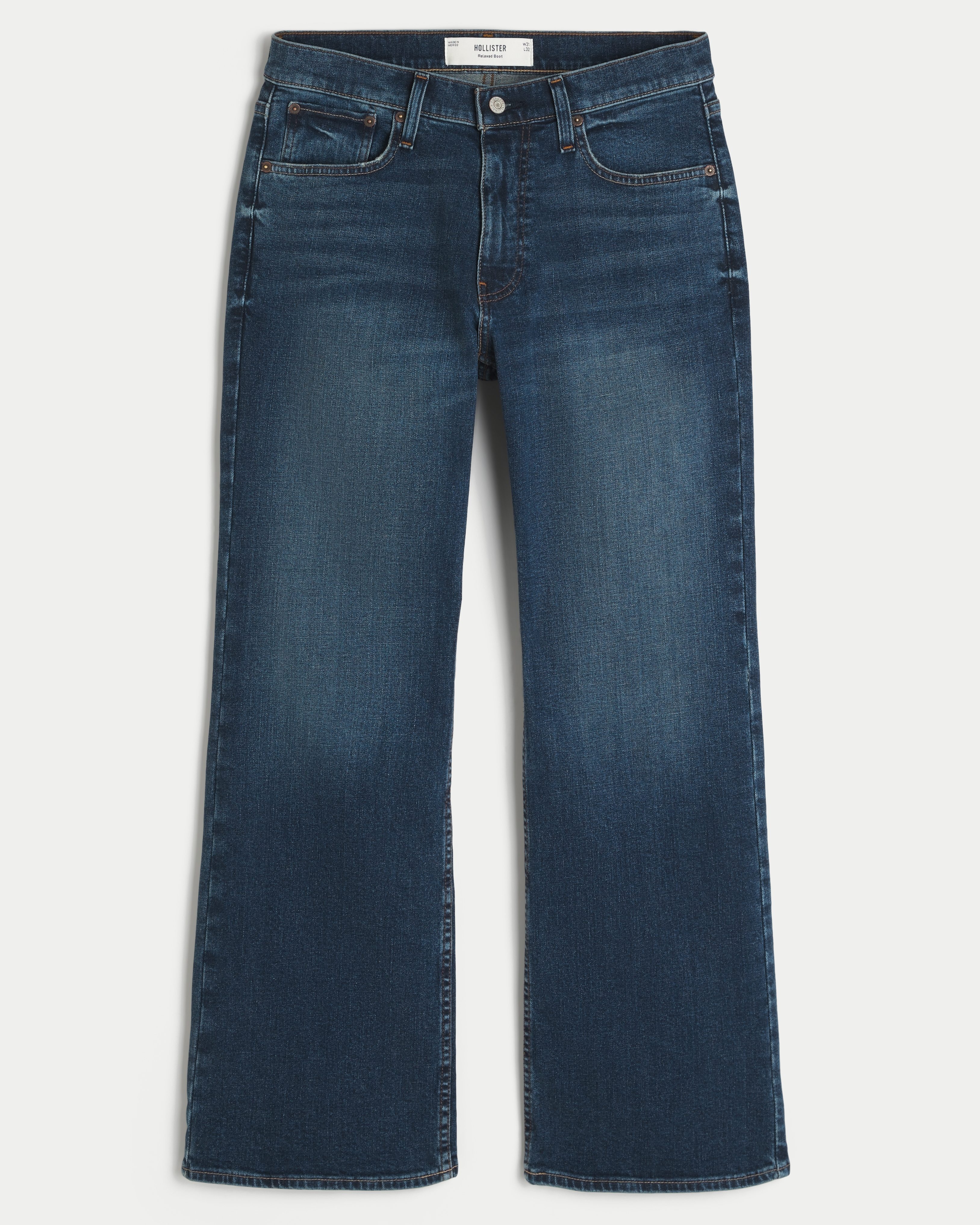 Dark Wash Relaxed Bootcut Jeans
