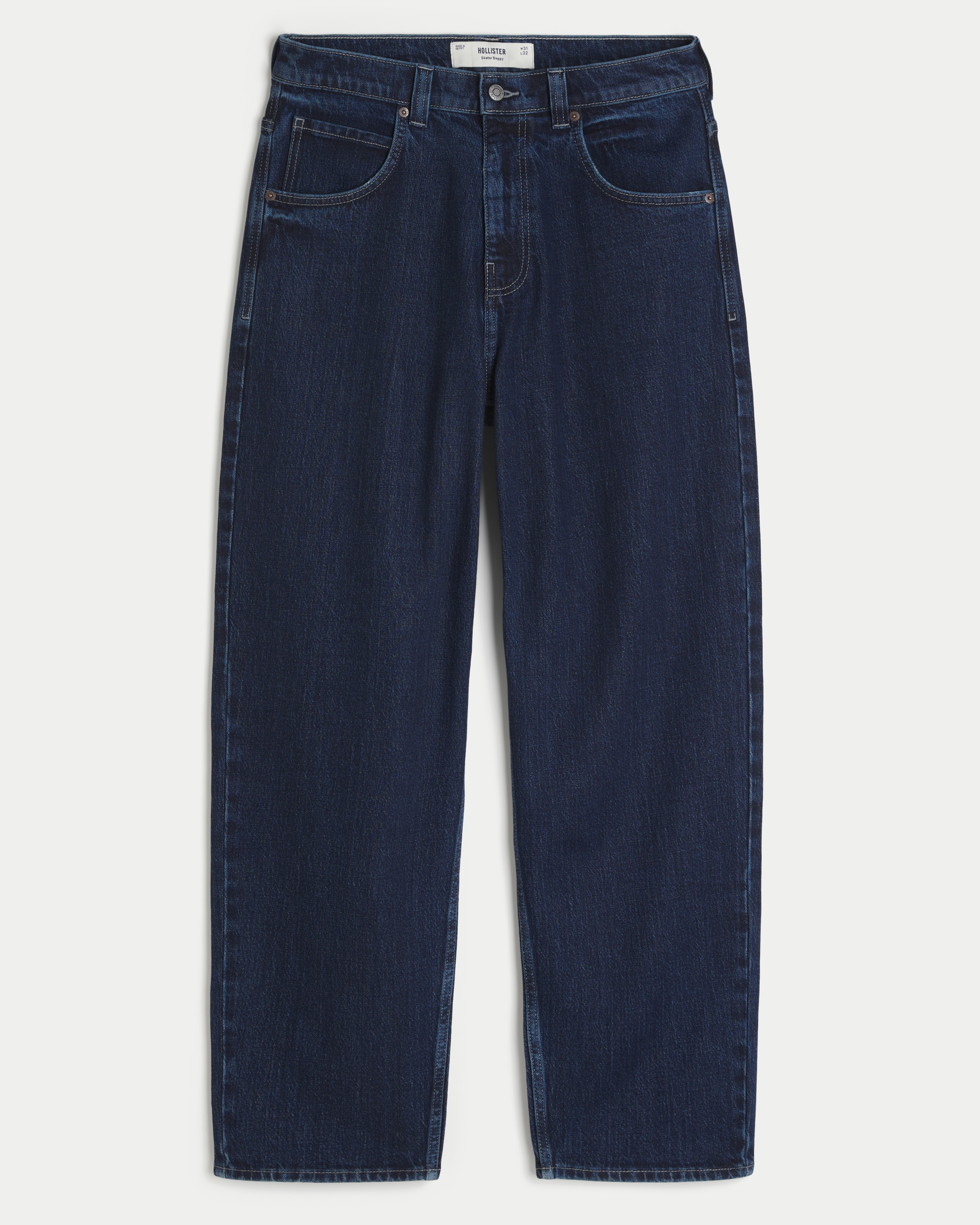 Dark Wash Skater Baggy Jeans