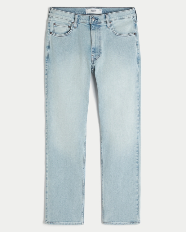 Light Wash Slim Straight Jeans, Light view 1