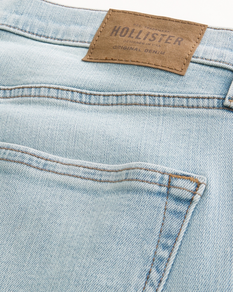 Light Wash Slim Straight Jeans