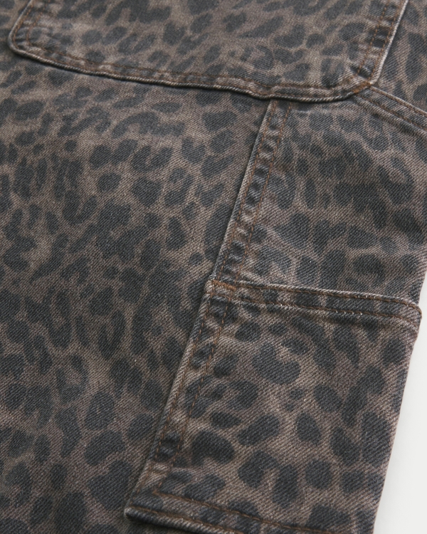 Leopard Print Baggy Painter Jeans