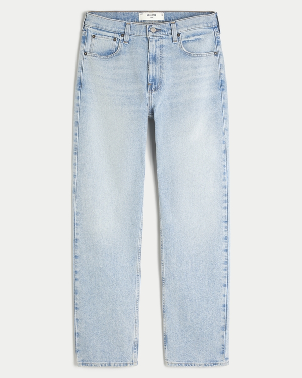 Jeans lâches à délavage clair, Clair view 1