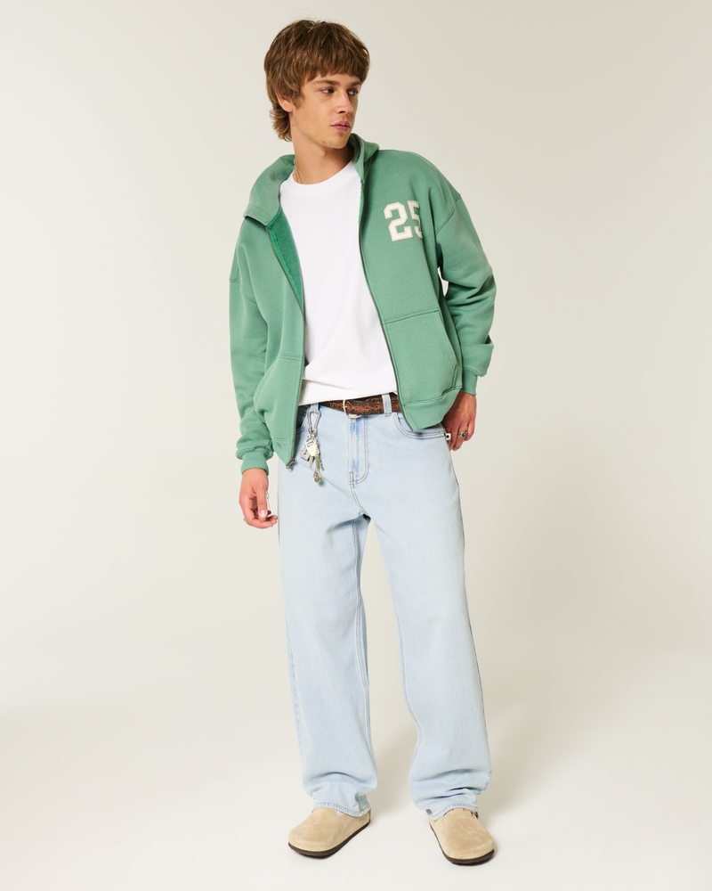 Light Wash Skater Baggy Jeans