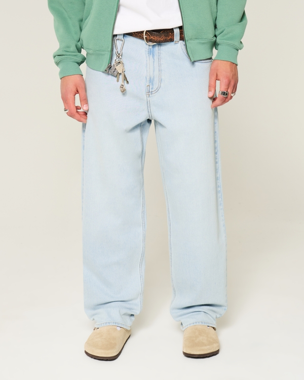 Men's Light Wash Skater Baggy Jeans | Men's Sale | HollisterCo.com