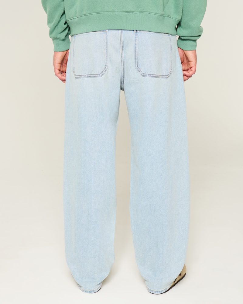 Light Wash Skater Baggy Jeans