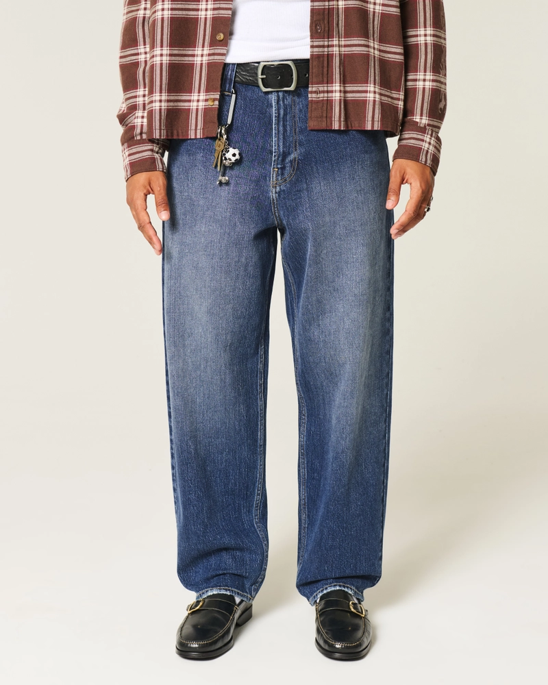 Dark Wash Skater Baggy Jeans