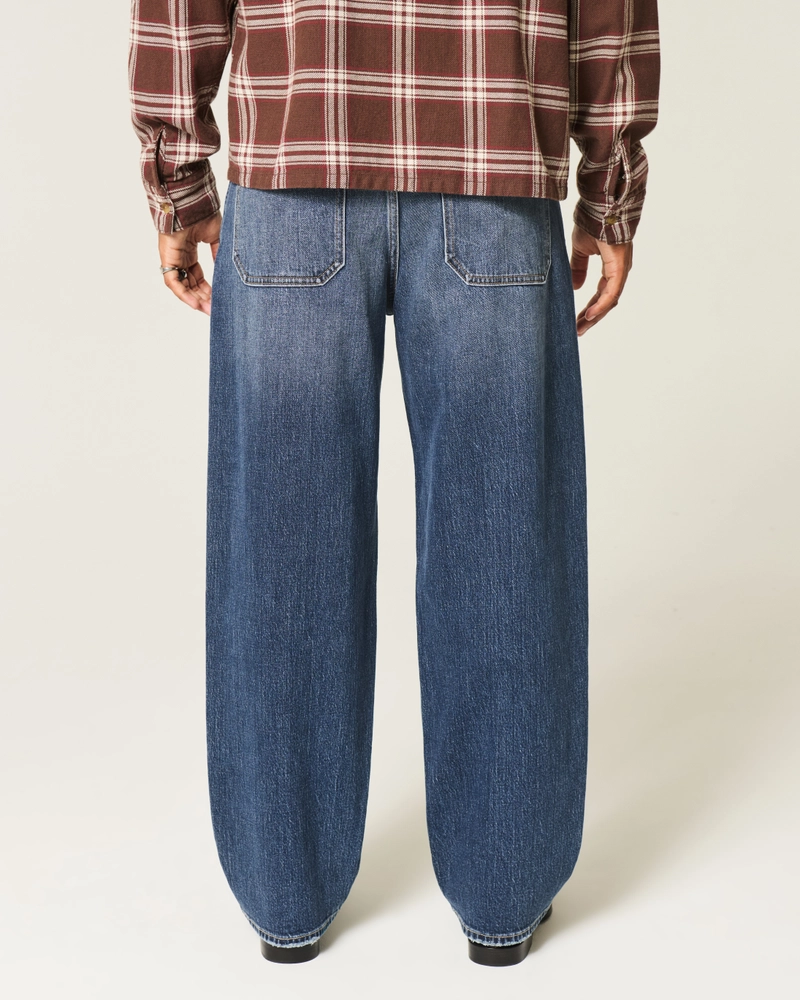 Dark Wash Skater Baggy Jeans