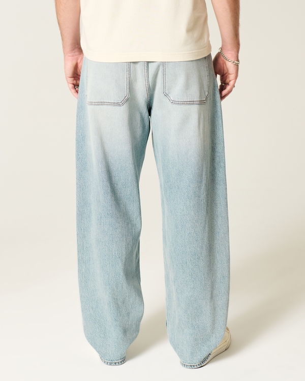 Light Wash Skater Baggy Jeans