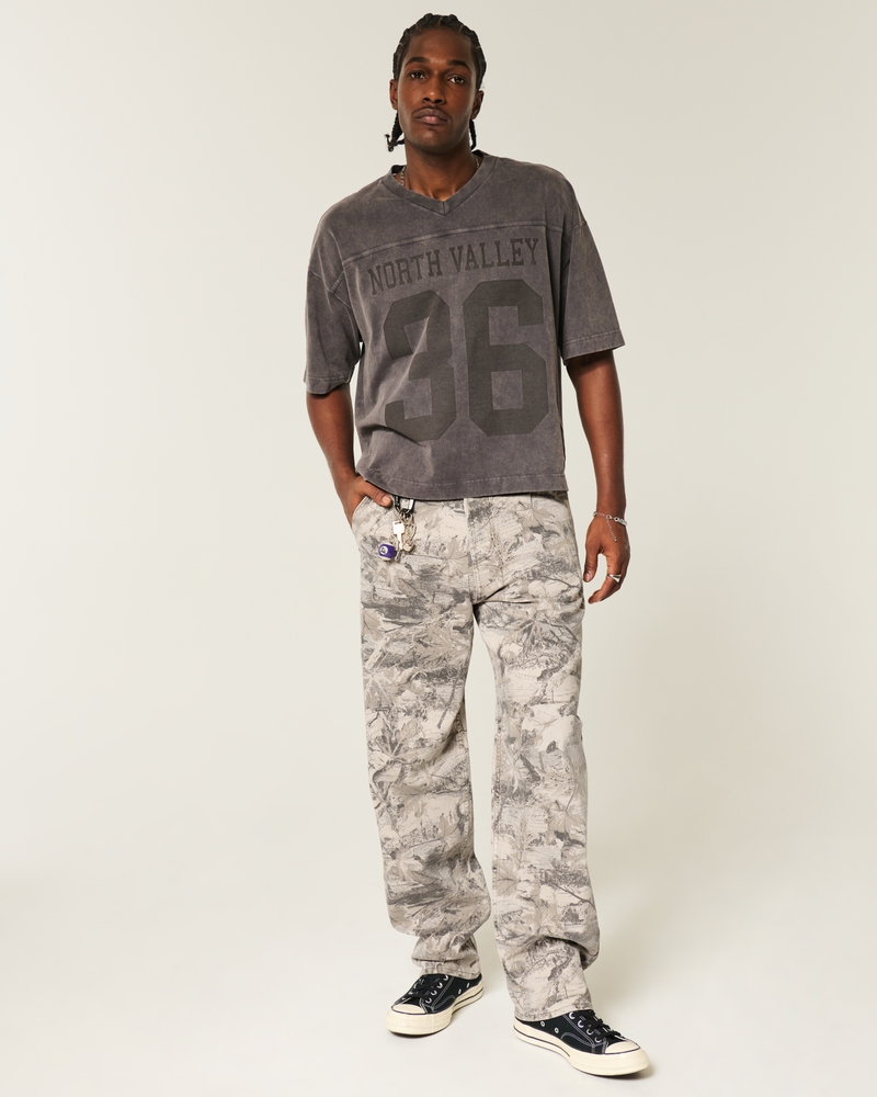 Men's Camo Skater Baggy Painter Jeans | Men's Bottoms