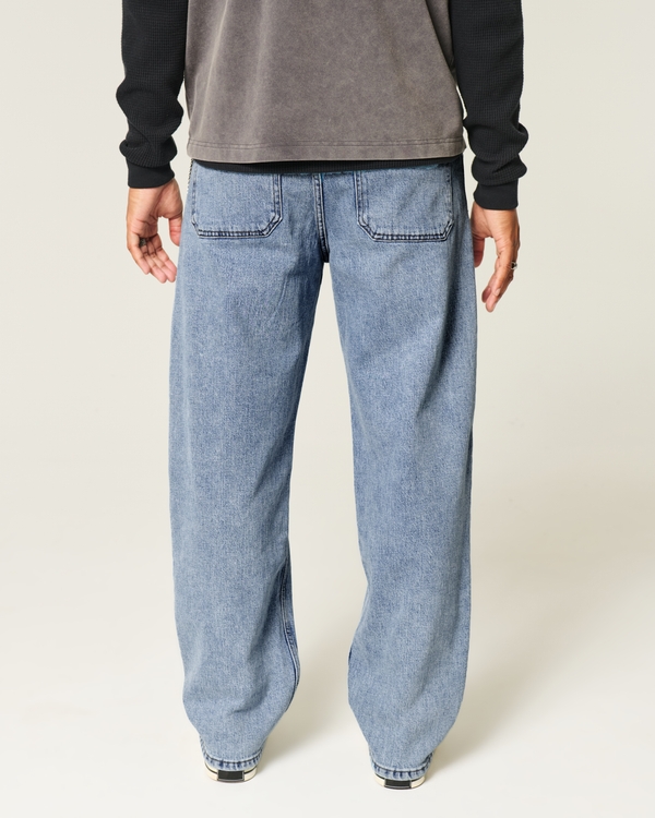 Medium Wash Skater Baggy Jeans