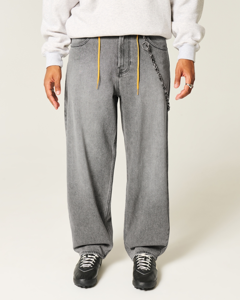 Grey Skater Baggy Jeans