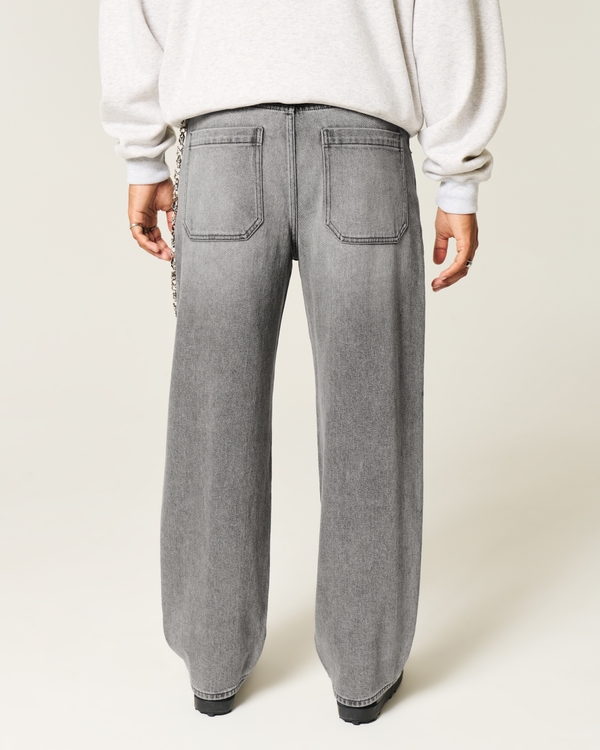 Grey Skater Baggy Jeans