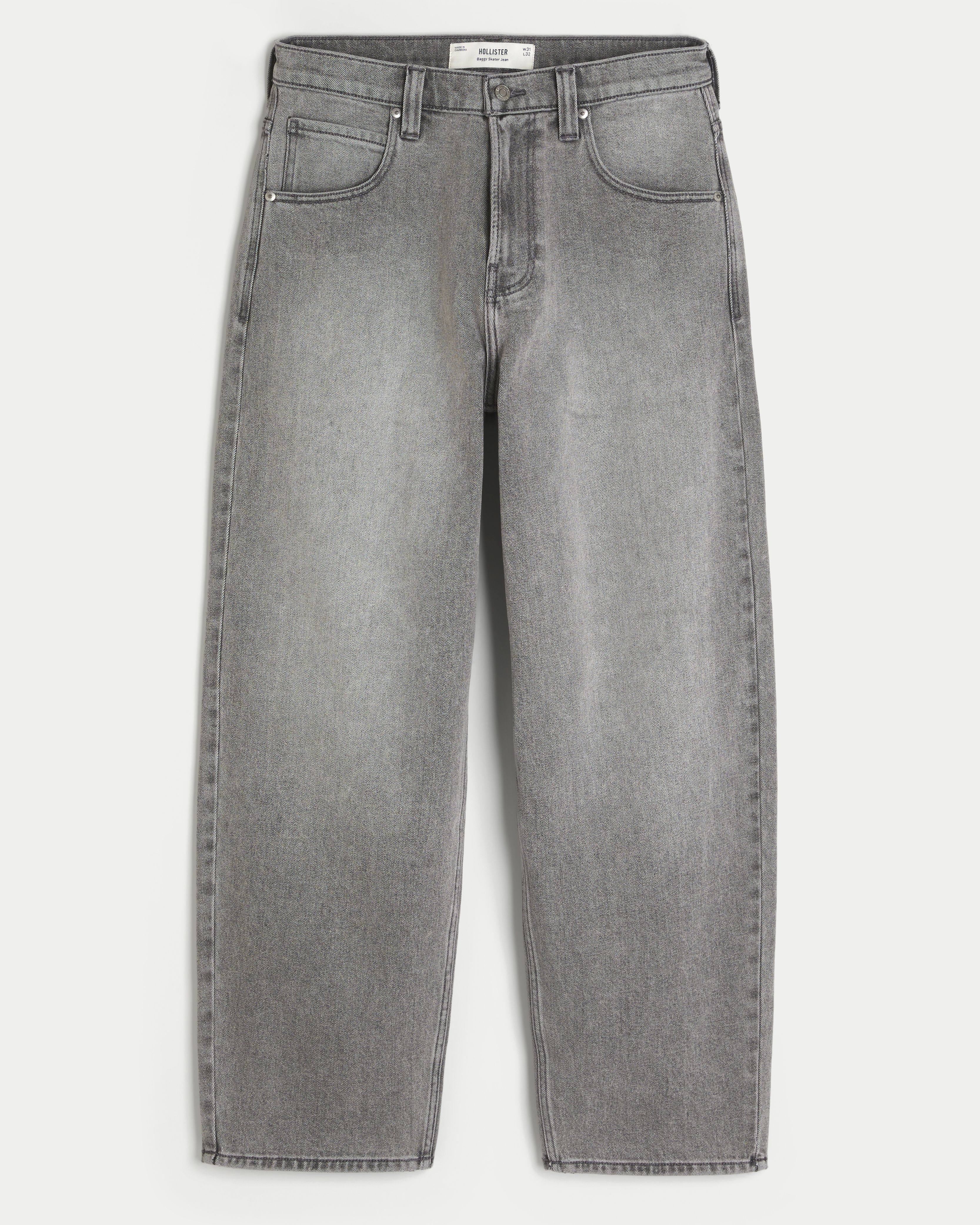 Grey Skater Baggy Jeans