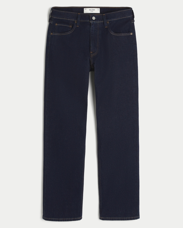 Dark Wash Straight Jeans, Dark view 1