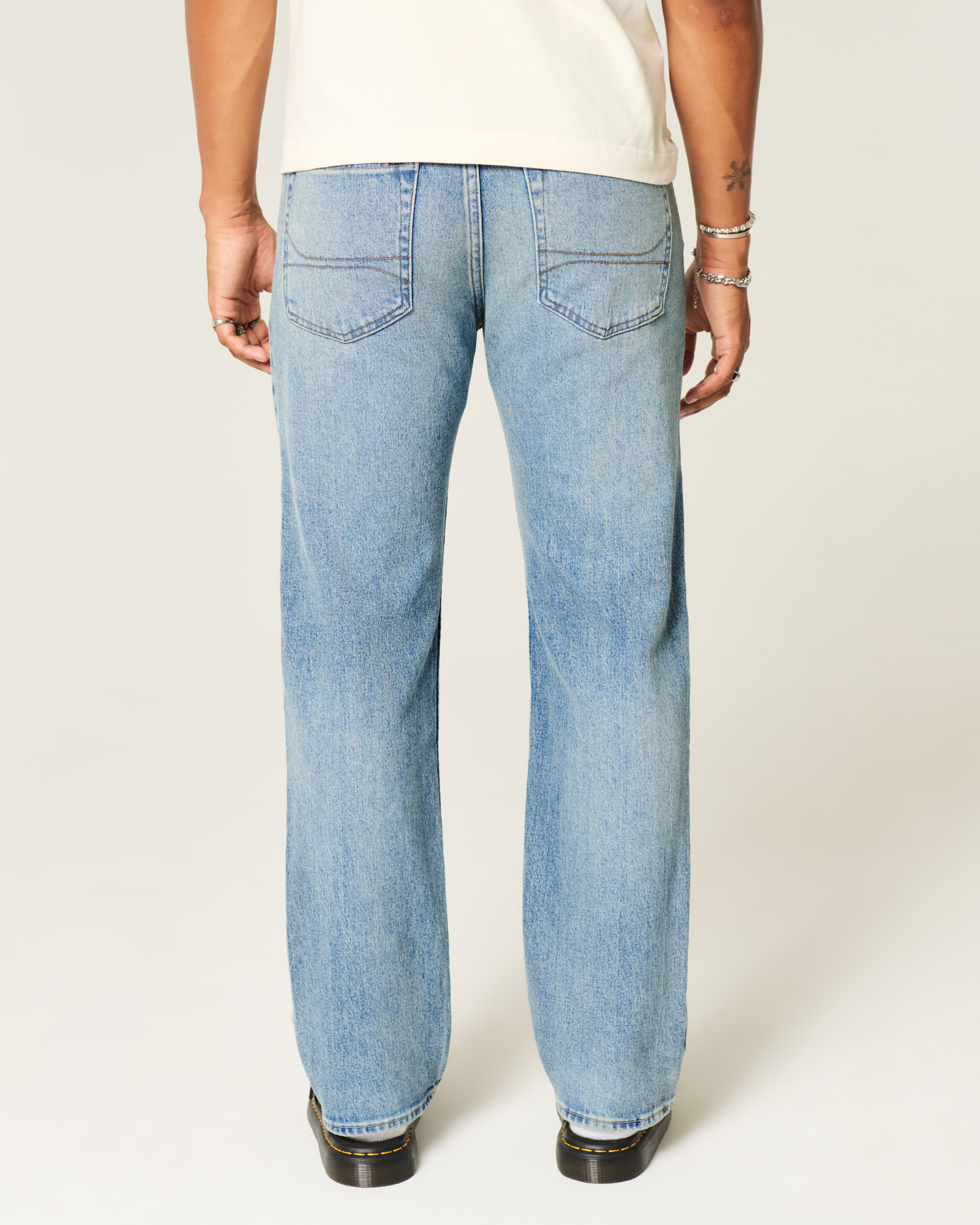 Medium Wash Straight Jeans