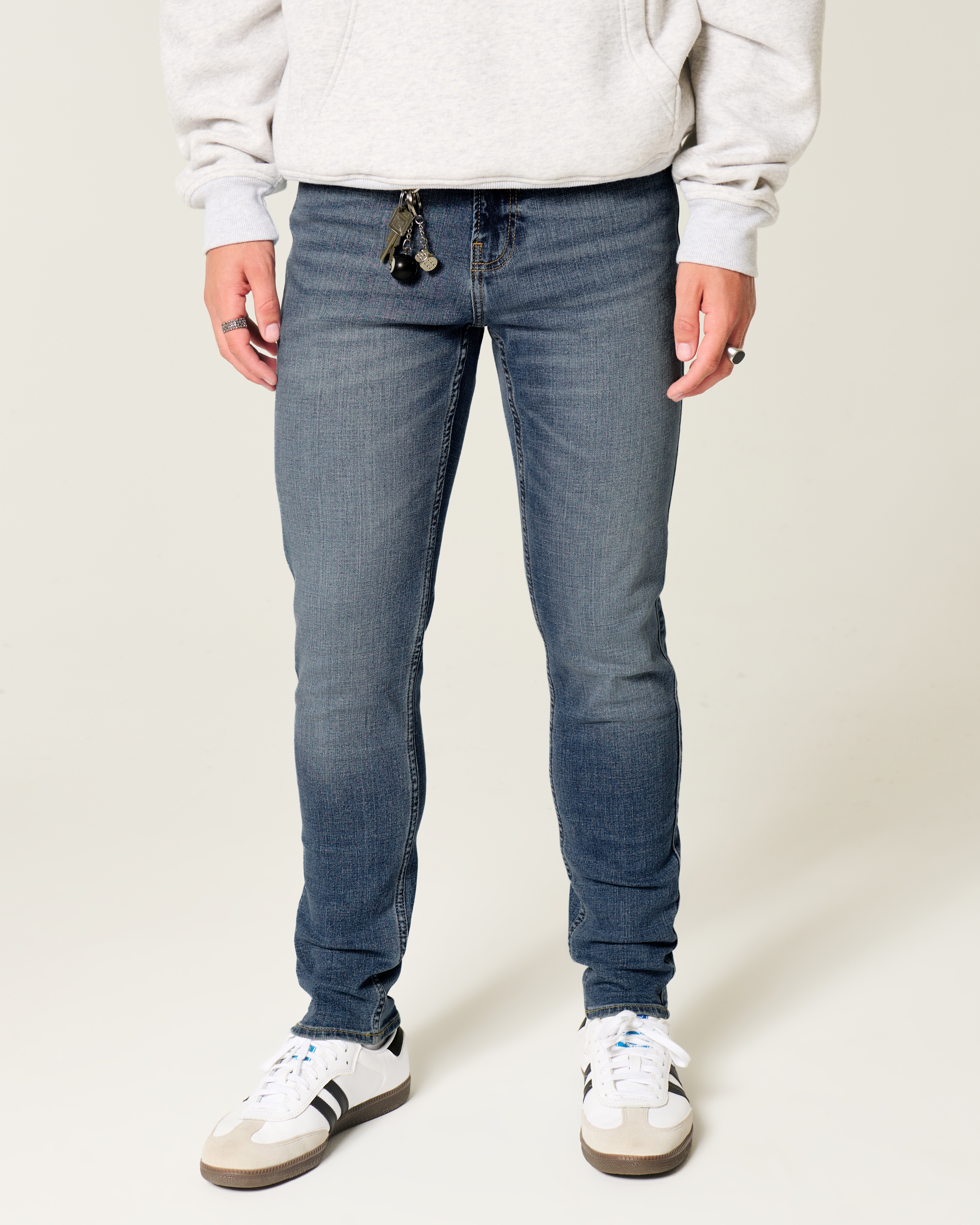 Medium Wash Athletic Skinny Jeans